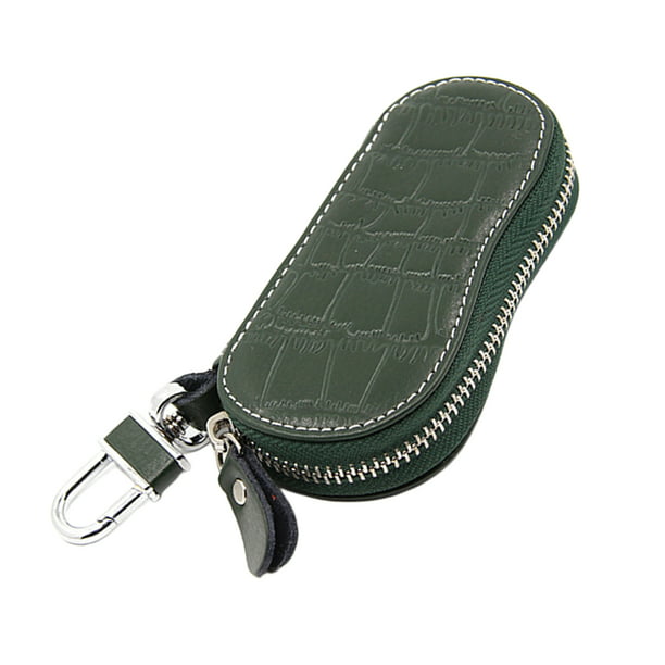Key Bag Case Organizer Holder Men Women Wallet Leather Large Pouch Purse Zipper